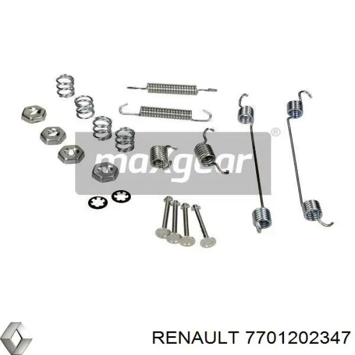 7701202347 Renault (RVI) kit de montaje, zapatas de freno traseras