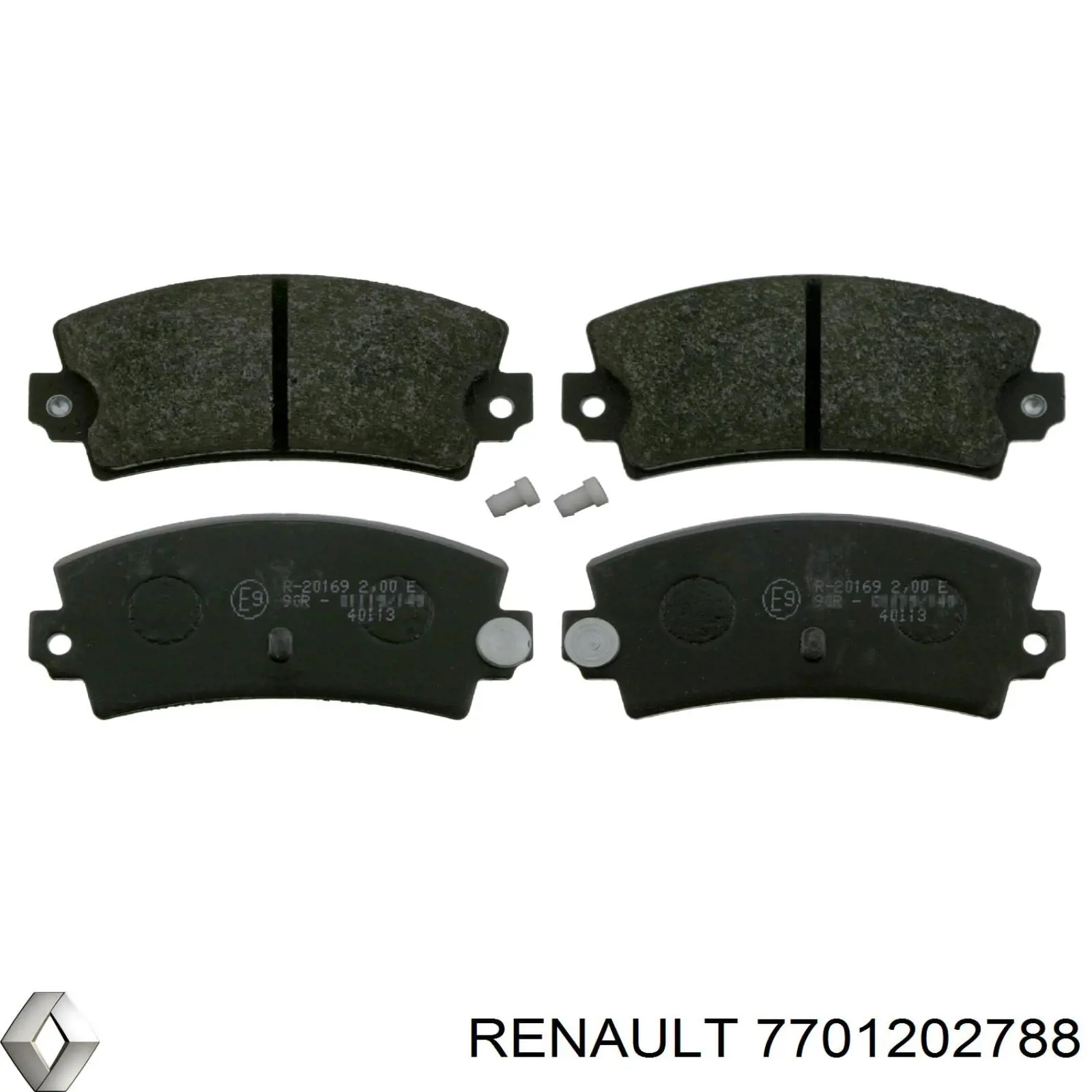 7701202788 Renault (RVI) pastillas de freno traseras