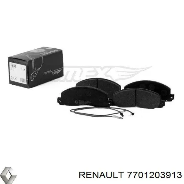 7701203913 Renault (RVI) pastillas de freno delanteras