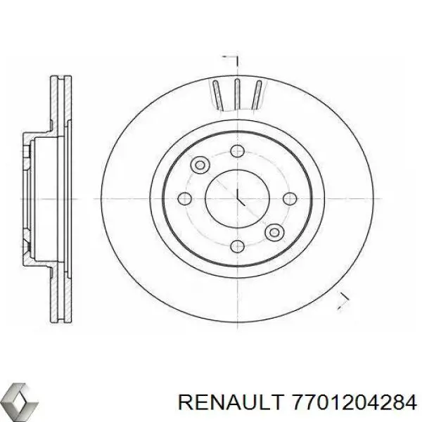 7701204284 Renault (RVI) freno de disco delantero