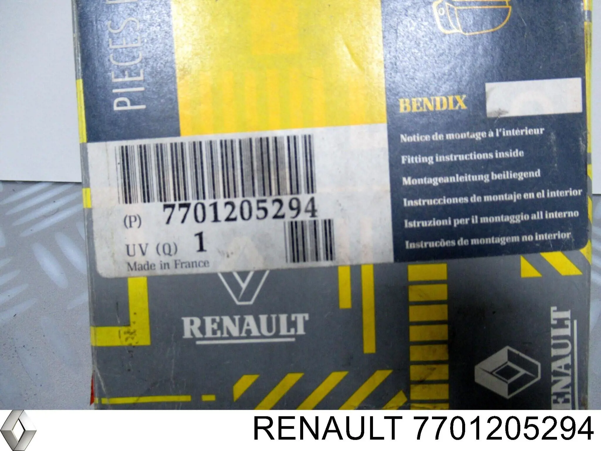 7701205294 Renault (RVI) pastillas de freno delanteras