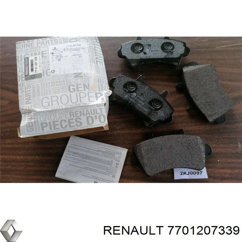 7701207339 Renault (RVI) pastillas de freno delanteras