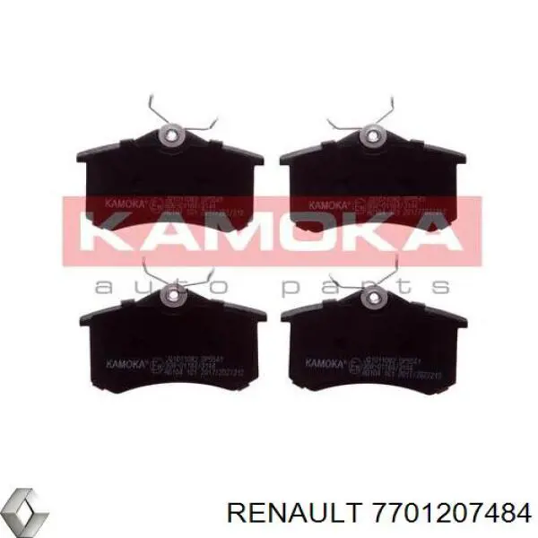 7701207484 Renault (RVI) pastillas de freno traseras