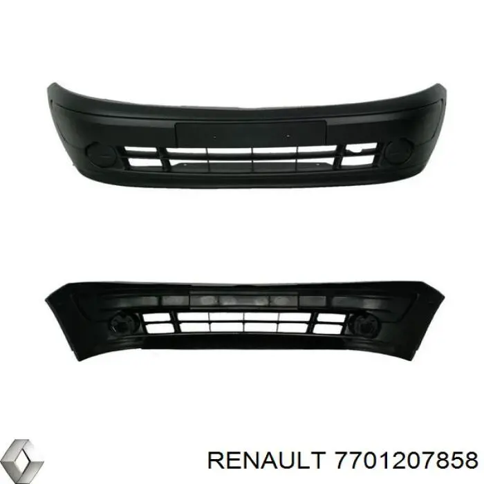 7701207858 Renault (RVI) listón embellecedor/protector, parachoques delantero