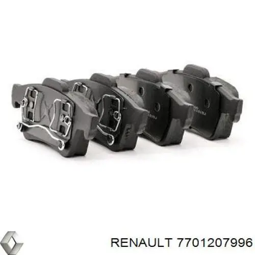 7701207996 Renault (RVI) pastillas de freno traseras