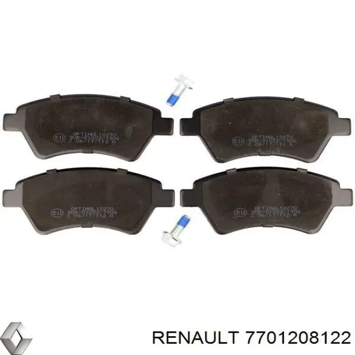 7701208122 Renault (RVI) pastillas de freno delanteras