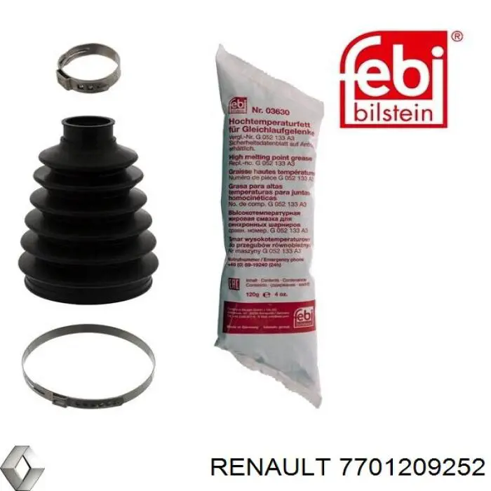 7701209252 Renault (RVI) fuelle, árbol de transmisión delantero exterior