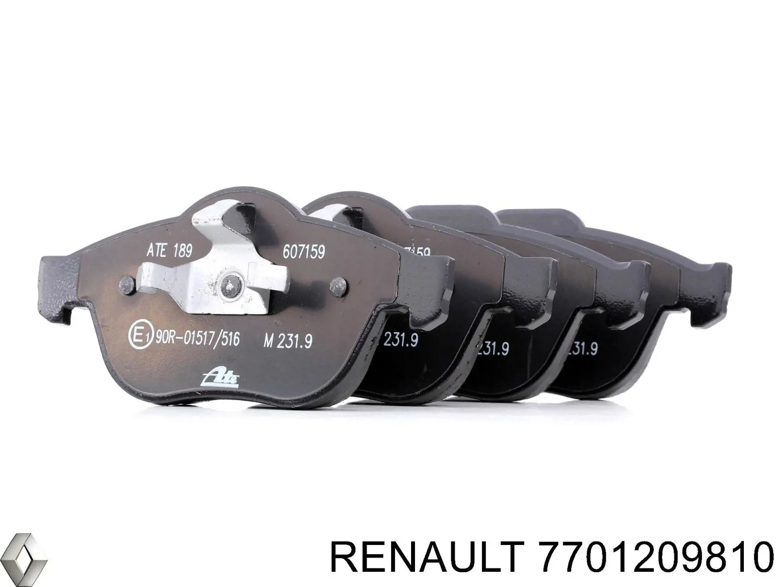 7701209810 Renault (RVI) pastillas de freno delanteras