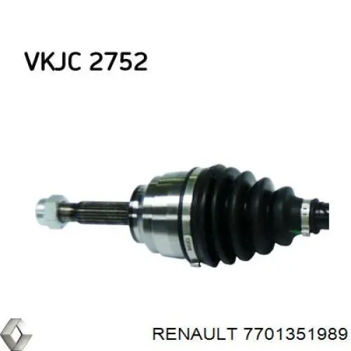 7701351989 Renault (RVI) árbol de transmisión delantero derecho