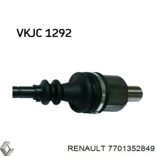 7701352849 Renault (RVI) árbol de transmisión delantero derecho