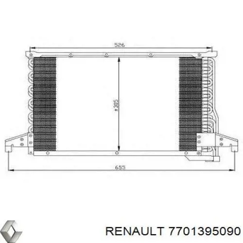 7701395090 Renault (RVI) radiador refrigeración del motor