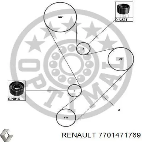  Kit correa de distribución para Fiat Croma 1 