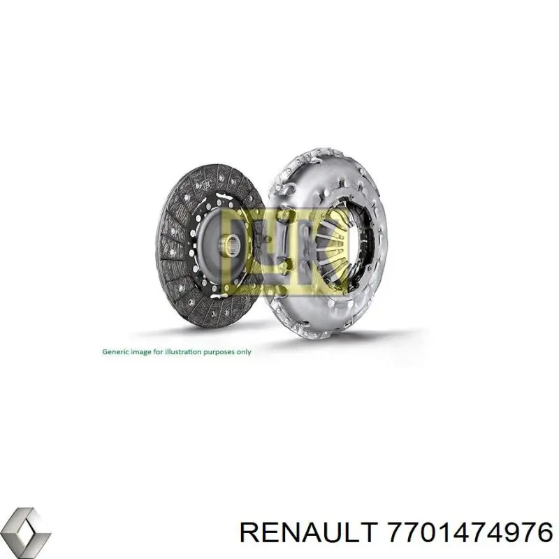 7701474976 Renault (RVI) kit de embrague (3 partes)