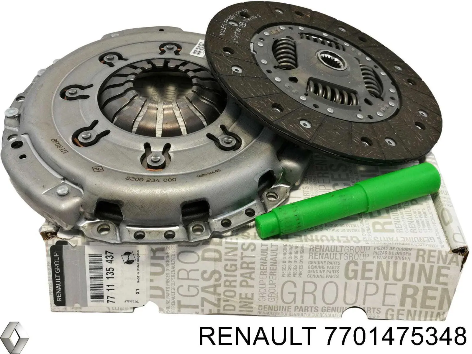 7701475348 Renault (RVI) kit de embrague (3 partes)