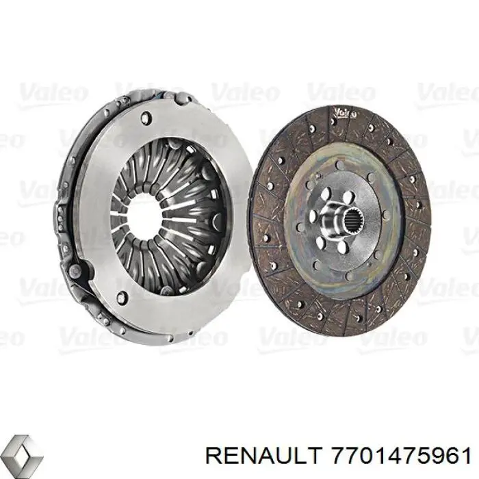 7701475961 Renault (RVI) kit de embrague (3 partes)