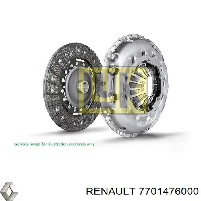 7701476000 Renault (RVI) kit de embrague (3 partes)