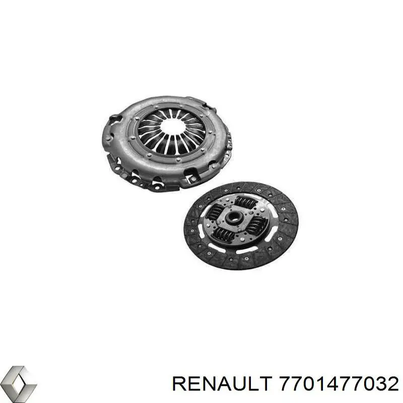 7701477032 Renault (RVI) kit de embrague (3 partes)