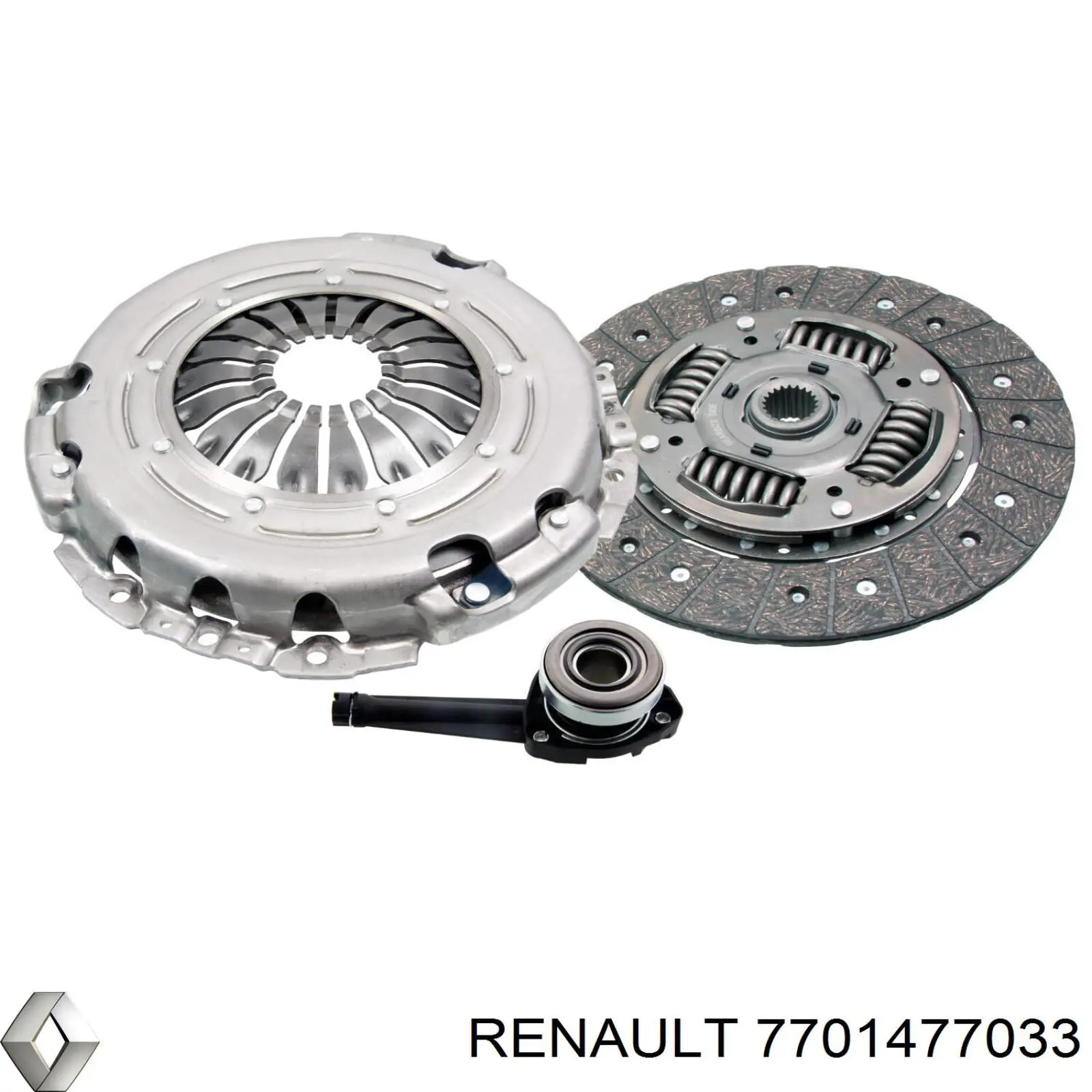 7701477033 Renault (RVI) kit de embrague (3 partes)