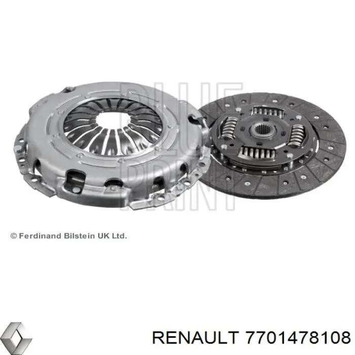 7701478108 Renault (RVI) kit de embrague (3 partes)