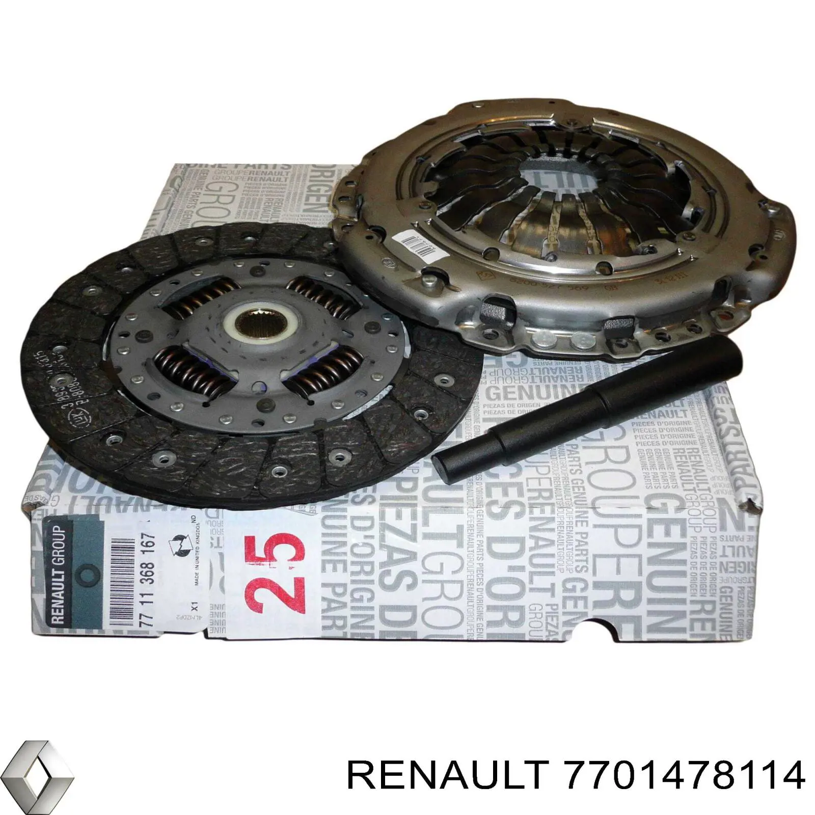 7701478114 Renault (RVI) kit de embrague (3 partes)