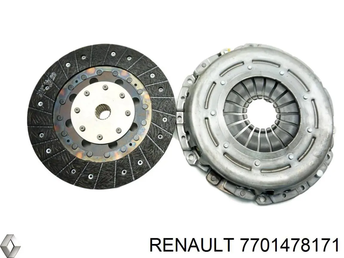 7701478171 Renault (RVI) kit de embrague (3 partes)