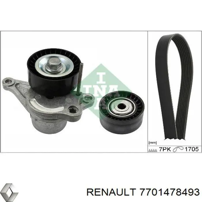 7701478493 Renault (RVI) correa de transmision, juego completo