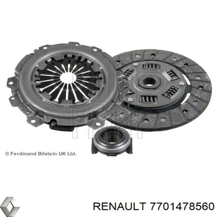 7701478560 Renault (RVI) kit de embrague (3 partes)