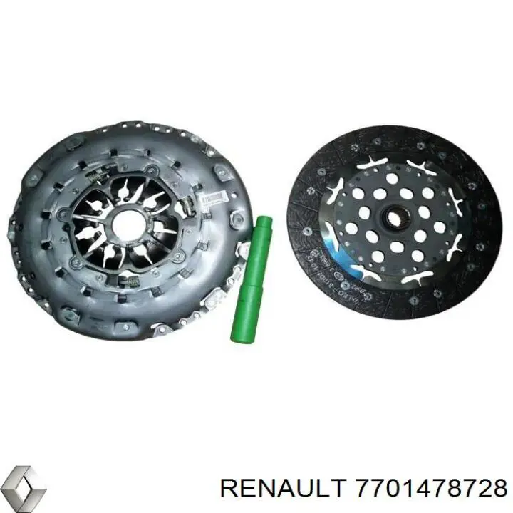 7701478728 Renault (RVI) kit de embrague (3 partes)