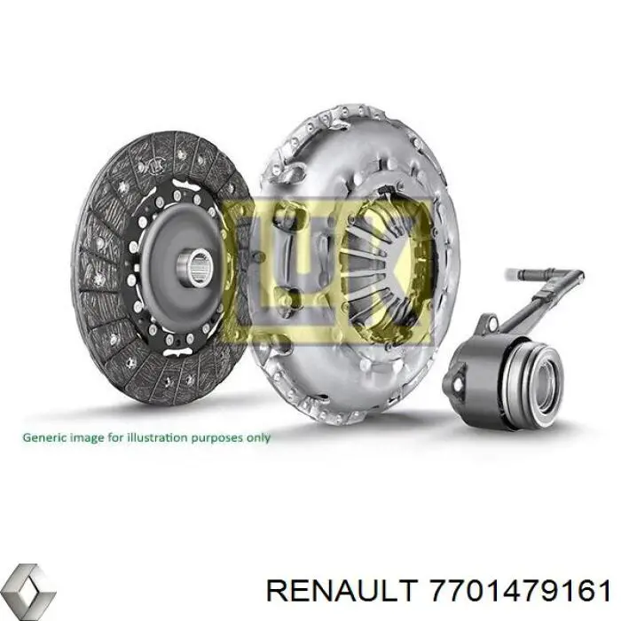 7701479161 Renault (RVI) kit de embrague (3 partes)