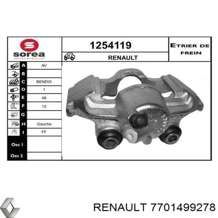 7701499278 Renault (RVI) 