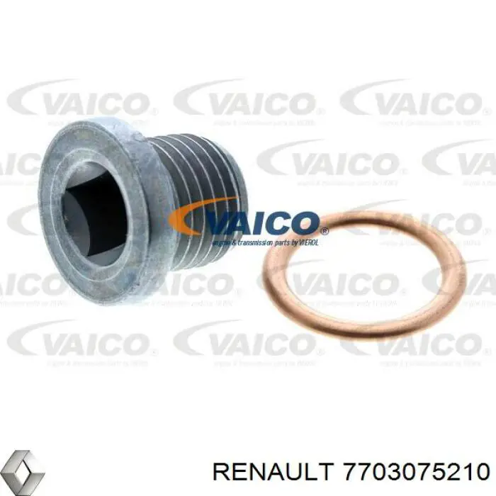 7703075210 Renault (RVI) tapón roscado, colector de aceite