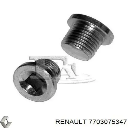 7703075347 Renault (RVI) tapón roscado, colector de aceite