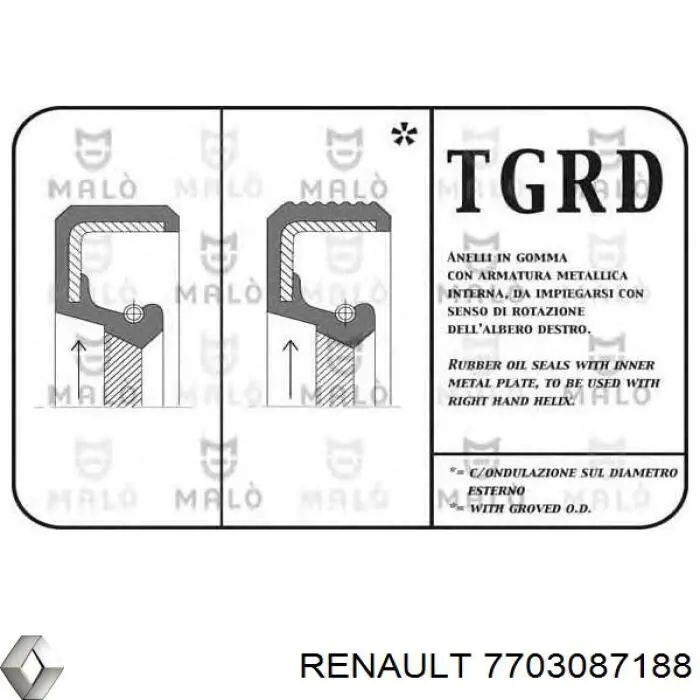  Anillo retén de semieje, eje delantero para Renault 25 B29