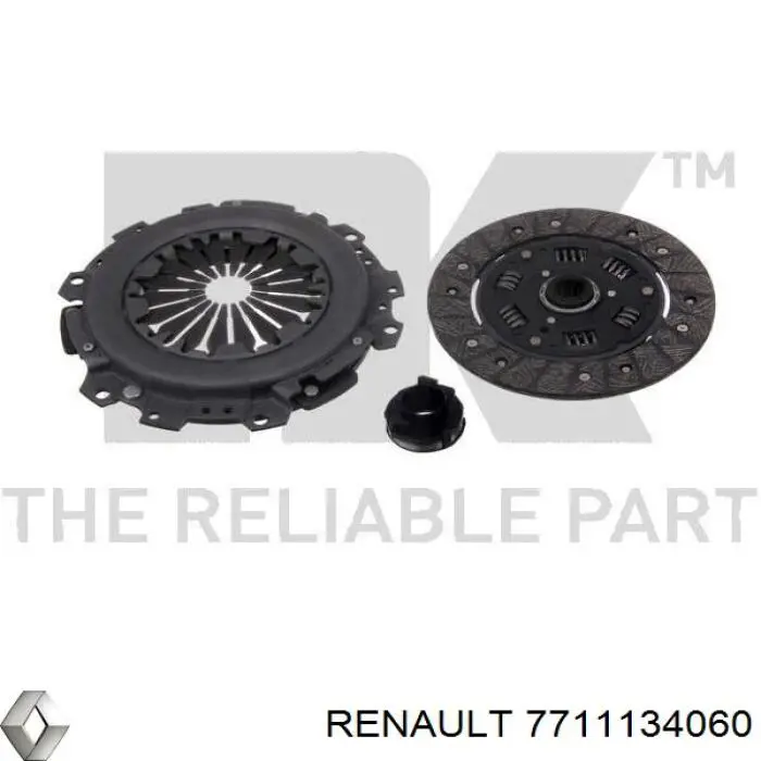 7711134060 Renault (RVI) kit de embrague (3 partes)