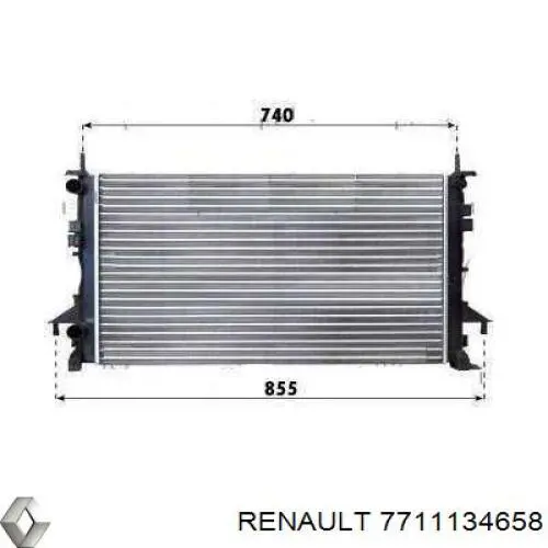 7711134658 Renault (RVI) radiador refrigeración del motor