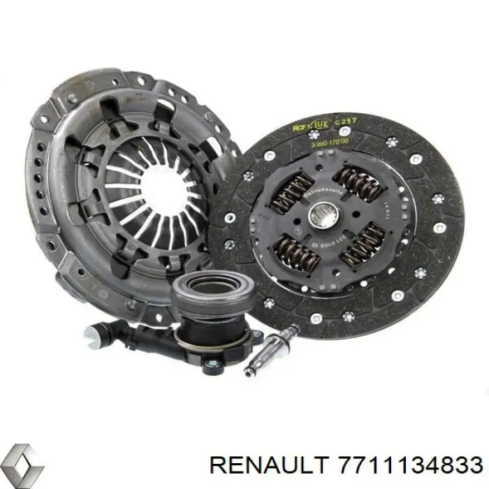 7711134833 Renault (RVI) kit de embrague (3 partes)