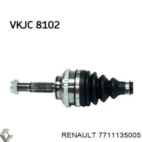 7711135005 Renault (RVI) árbol de transmisión delantero izquierdo