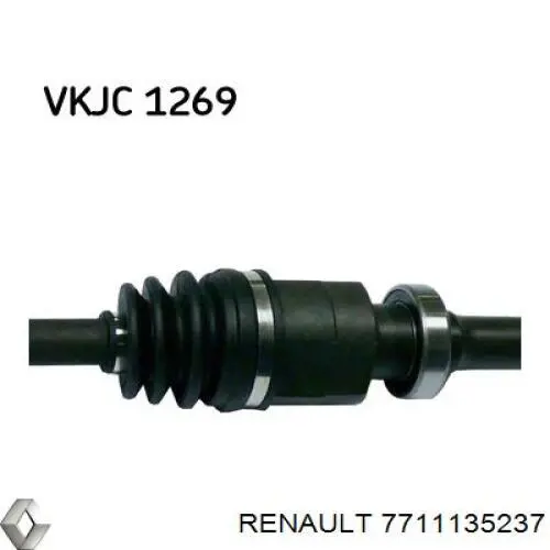 7711135237 Renault (RVI) árbol de transmisión delantero derecho