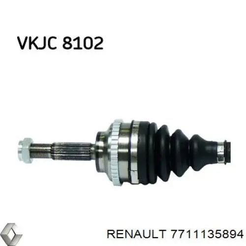 7711135894 Renault (RVI) árbol de transmisión delantero izquierdo