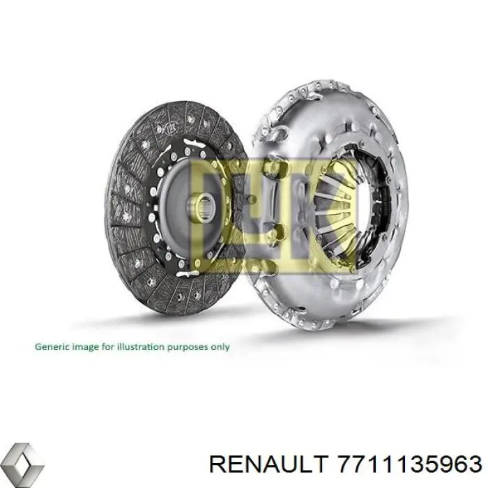 7711135963 Renault (RVI) kit de embrague (3 partes)