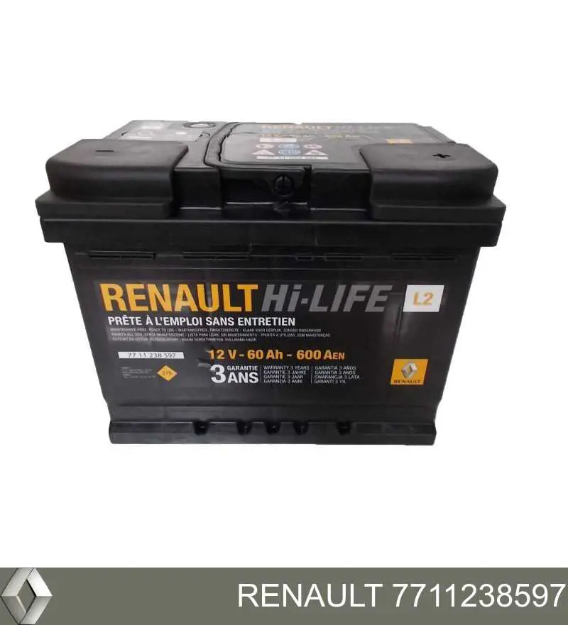 7711238597 Renault (RVI) batería de arranque