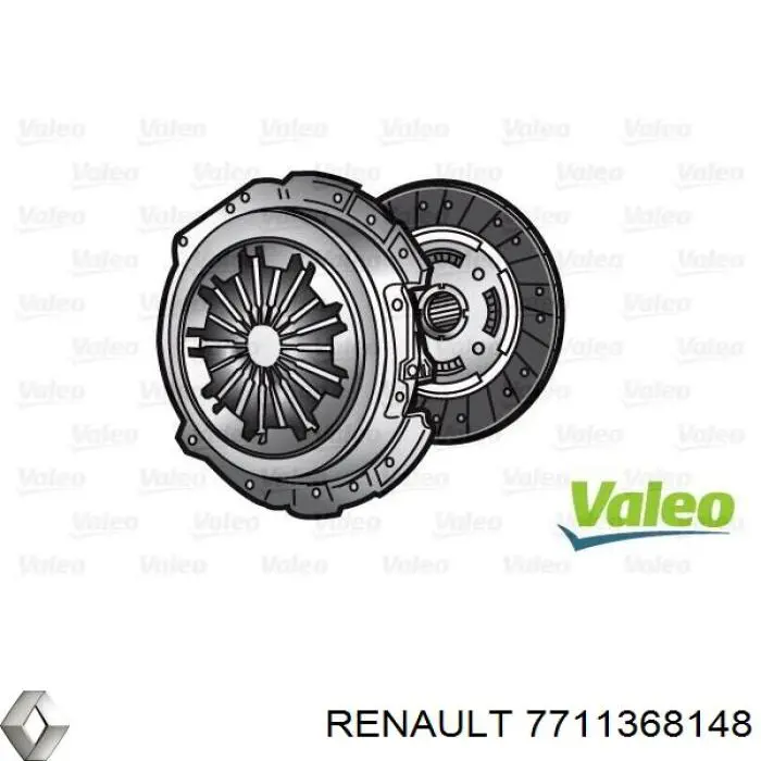 7711368148 Renault (RVI) kit de embrague (3 partes)