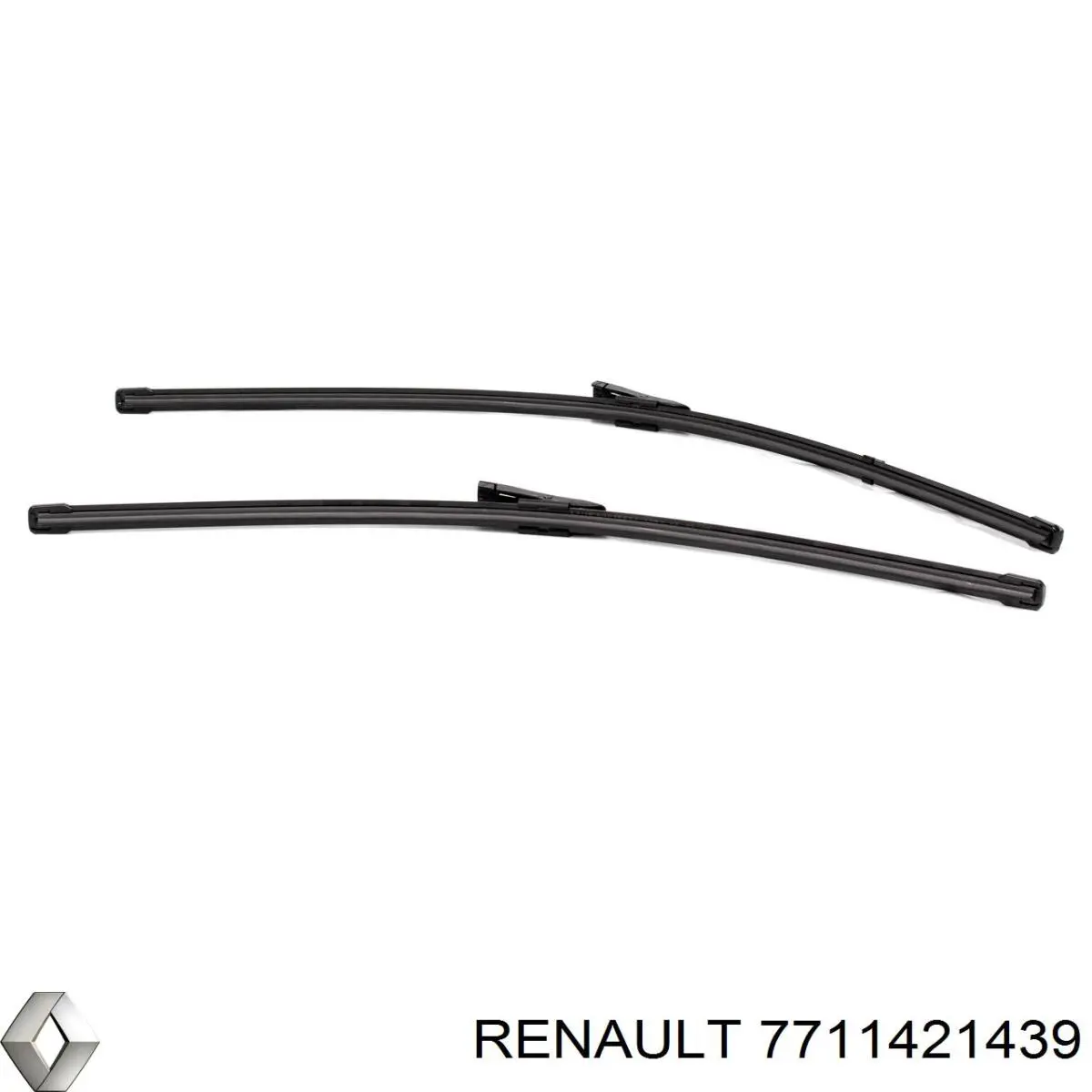 7711421439 Renault (RVI) juego de limpiaparabrisas de luna delantera, 2 piezas