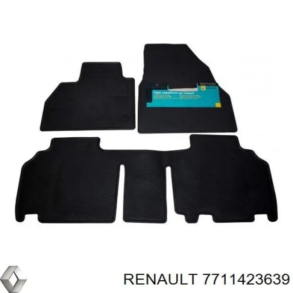  Juego de esteras delanteras, 2 piezas para Renault Kangoo 2 