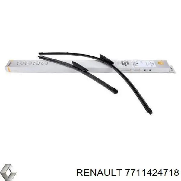 7711424718 Renault (RVI) juego de limpiaparabrisas de luna delantera, 2 piezas