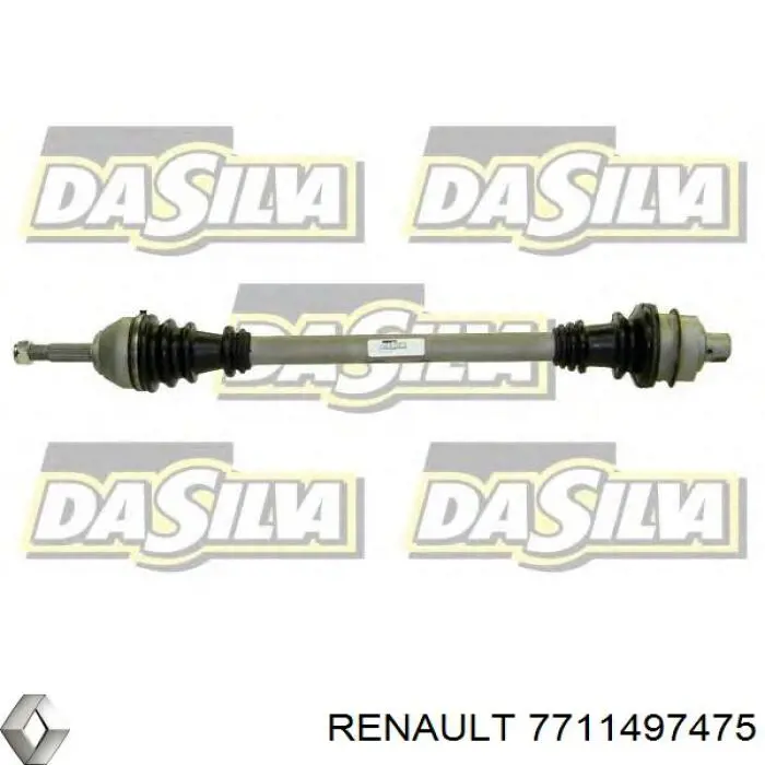 7711497475 Renault (RVI) árbol de transmisión delantero derecho