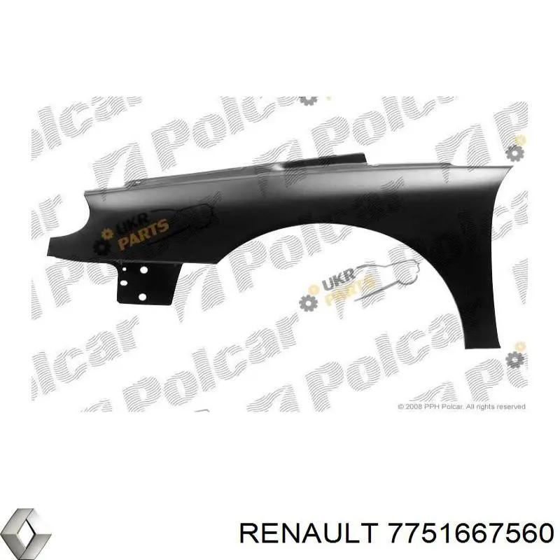  Guardabarros delantero derecho para Renault Laguna 1 