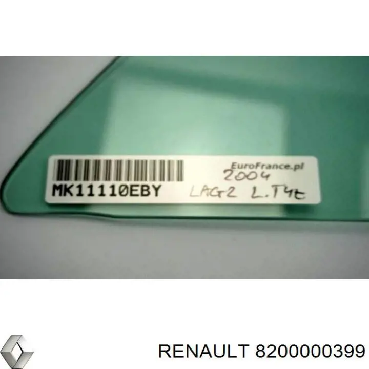  Ventanilla lateral de la puerta trasera izquierda para Renault Laguna 2 