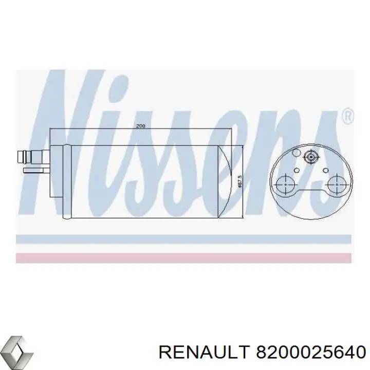 8200025640 Renault (RVI) receptor-secador del aire acondicionado