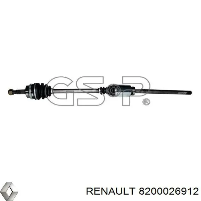 8200026912 Renault (RVI) árbol de transmisión delantero derecho